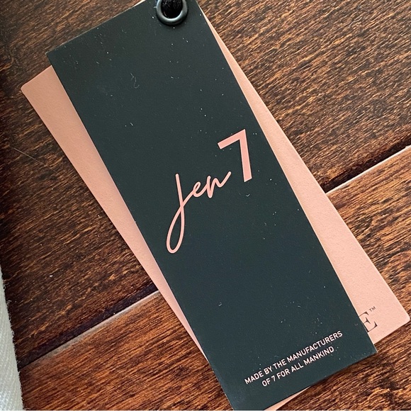 Jen7 High Rise MidRoll White Jean Shorts 4 NWT - Picture 12 of 14